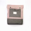 Pink striped backpack