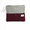 Bicolor zipper pouch
