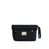 Water-resistant black pouch