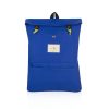 Water-resistant electric blue backpack