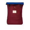 Water-resistant backpack in bordeaux/electric blue